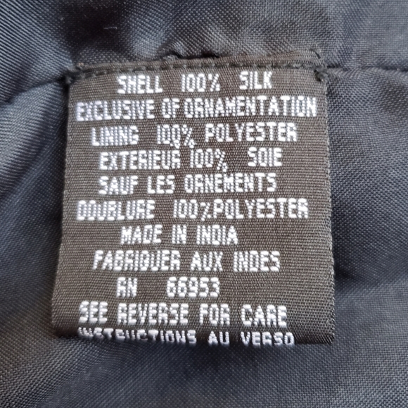 Vintage Theomiles Silver & Black Beaded Vest - Picture 7 of 8